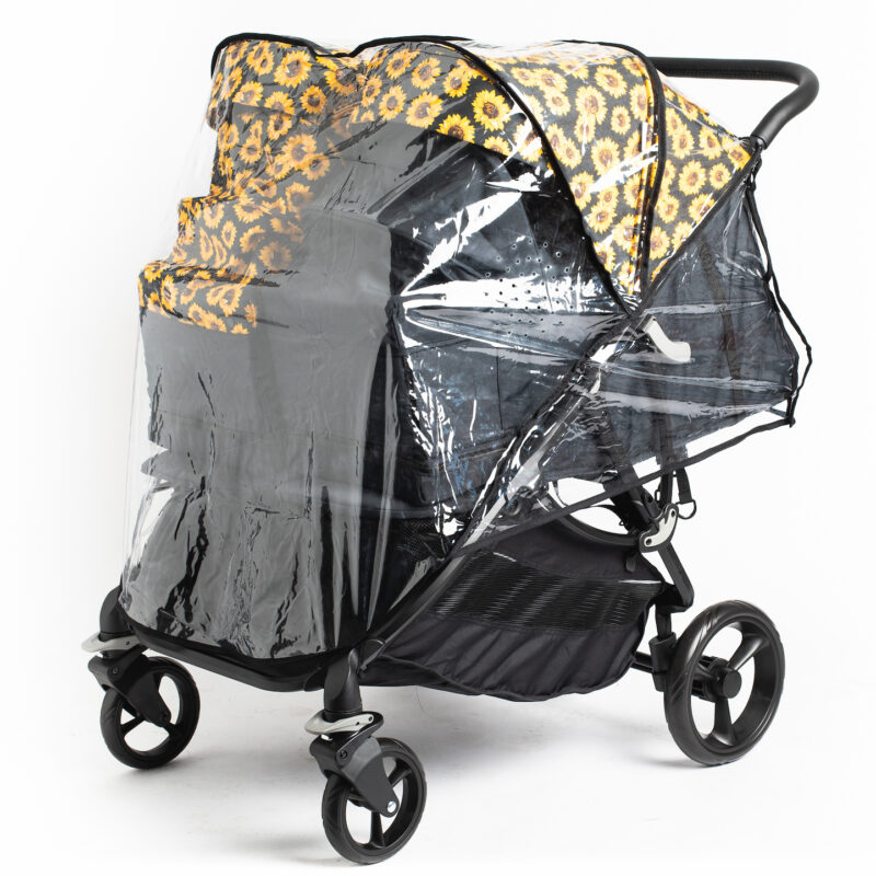 Roma Gemini Double Sunflower Rain Cover With Carry Cot