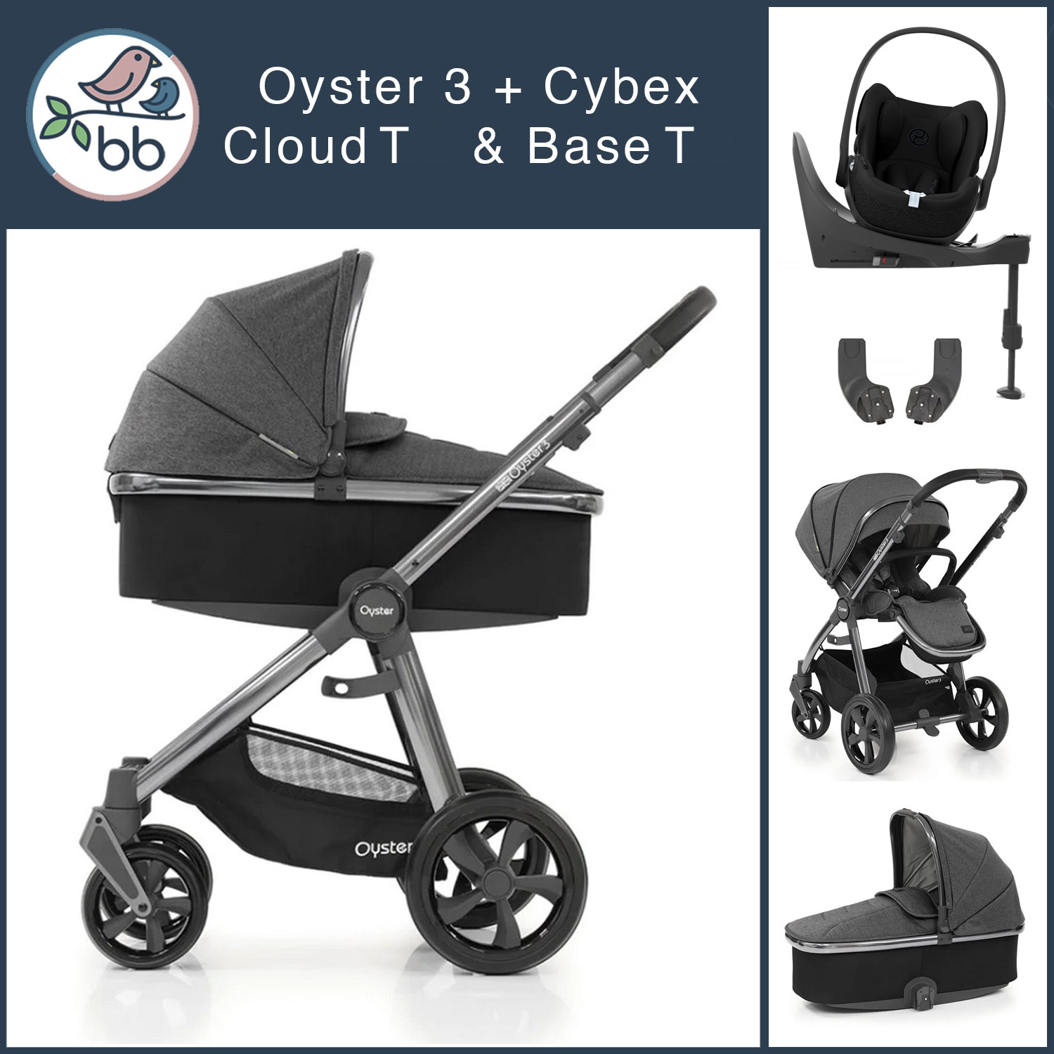 BabyStyle Oyster 3 Cybex Cloud T Bundle