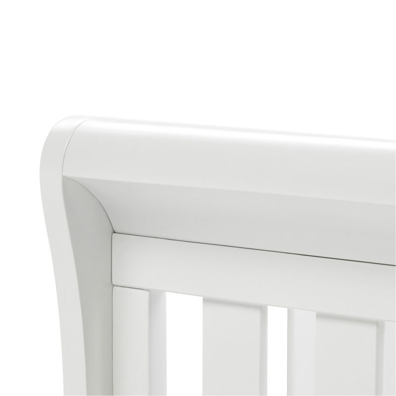 Eva Sleigh Cot Bed Drop Side WHITE-9