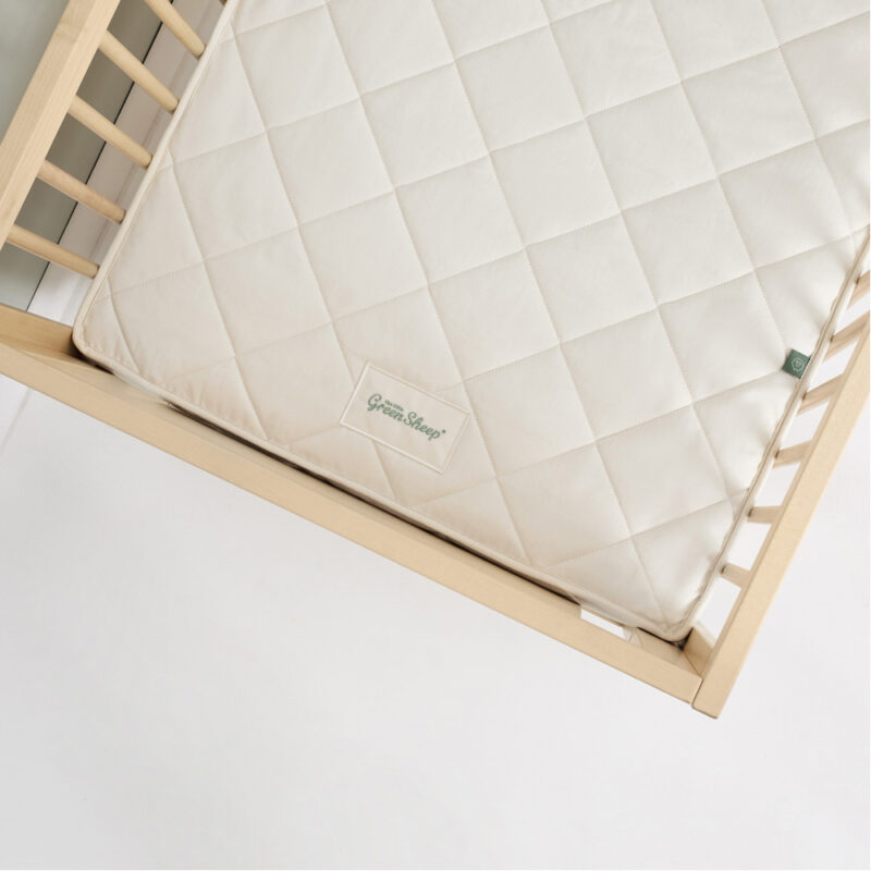 Little Green Sheep Natural Twist Cot and Cotbed Mattress