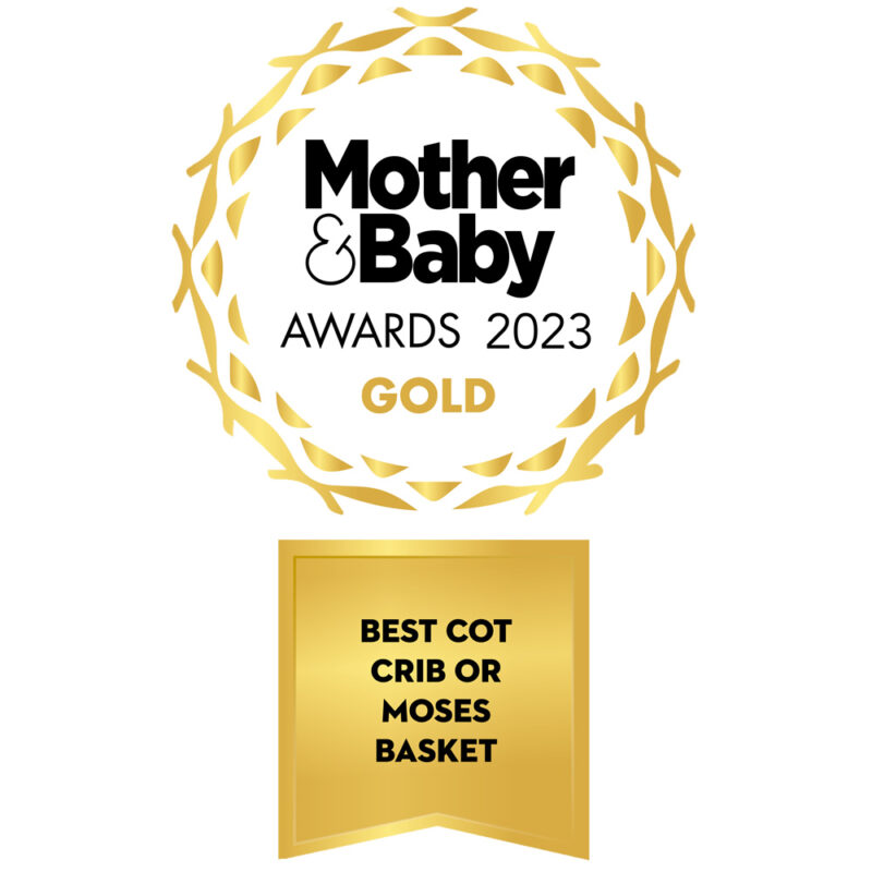 Babymore Air Motion Crib-Moses-Basket-(Gold) logo