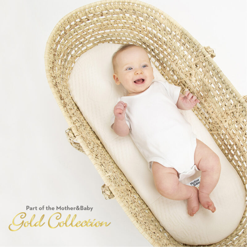 3 mother and baby first gold moses basket mattress