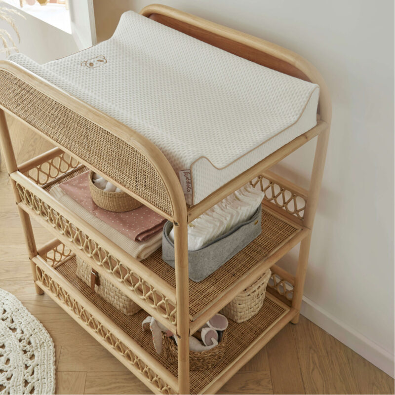 CuddleCo Aria Changing Table - Rattan