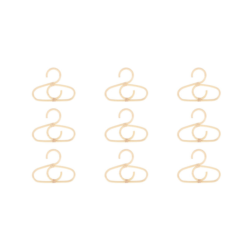 CuddleCo Aria Set of 9 Hangers - Rattan