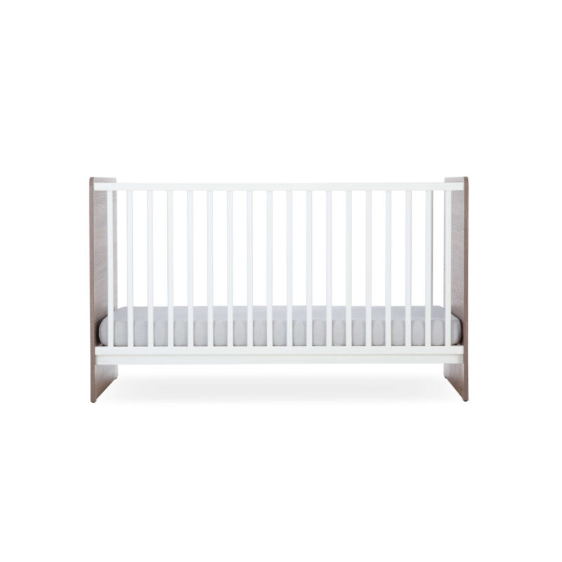 CuddleCo Enzo Cot Bed Truffle Oak and White