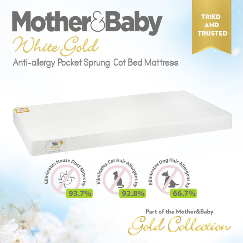 CuddleCo Mother&Baby White Gold Anti-Allergy Pocket Sprung Mattress (1)