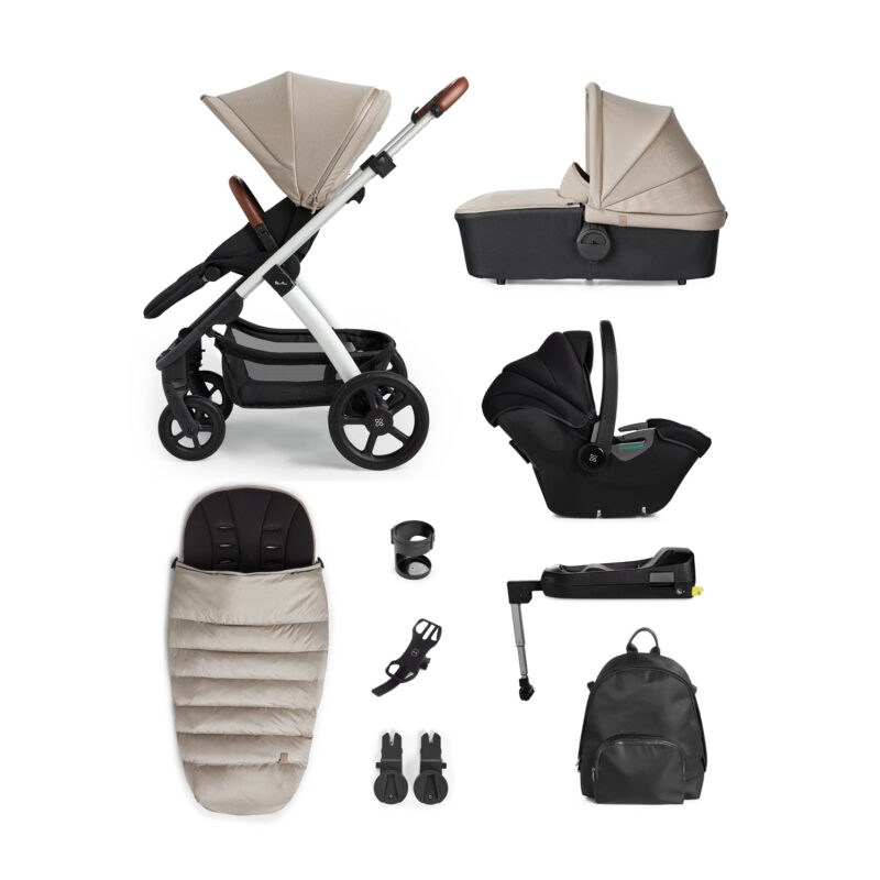 Silver Cross Tide with Dream i-Size Car Seat with Base & Accessory Pack