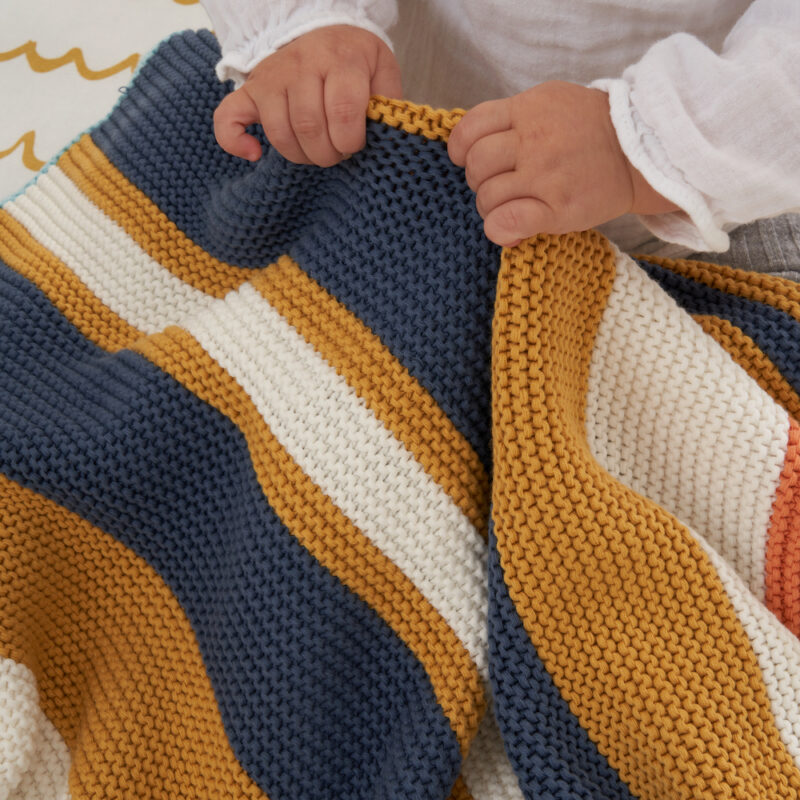 Chunky Knitted Baby Blanket - Our Planet 3