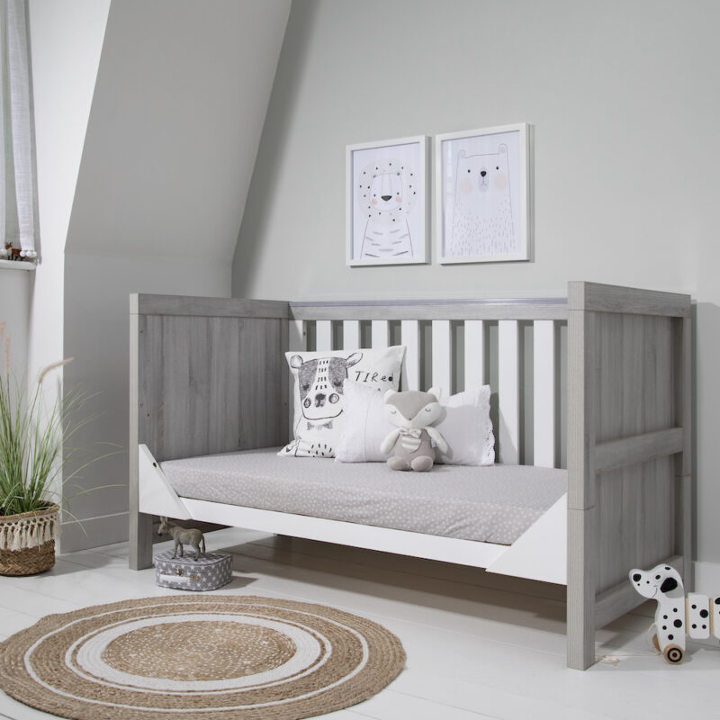 Modena Cot Bed White & Grey (7)