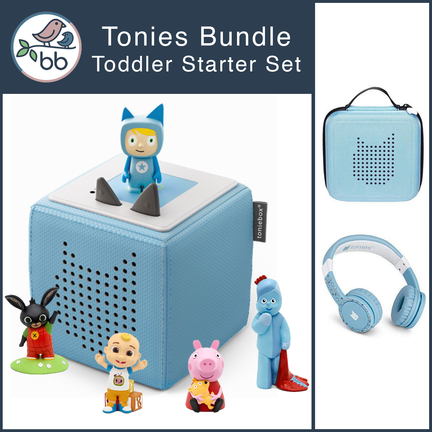 Tonies Toniebox Starter Set Bundle with Carry Case & Headphones
